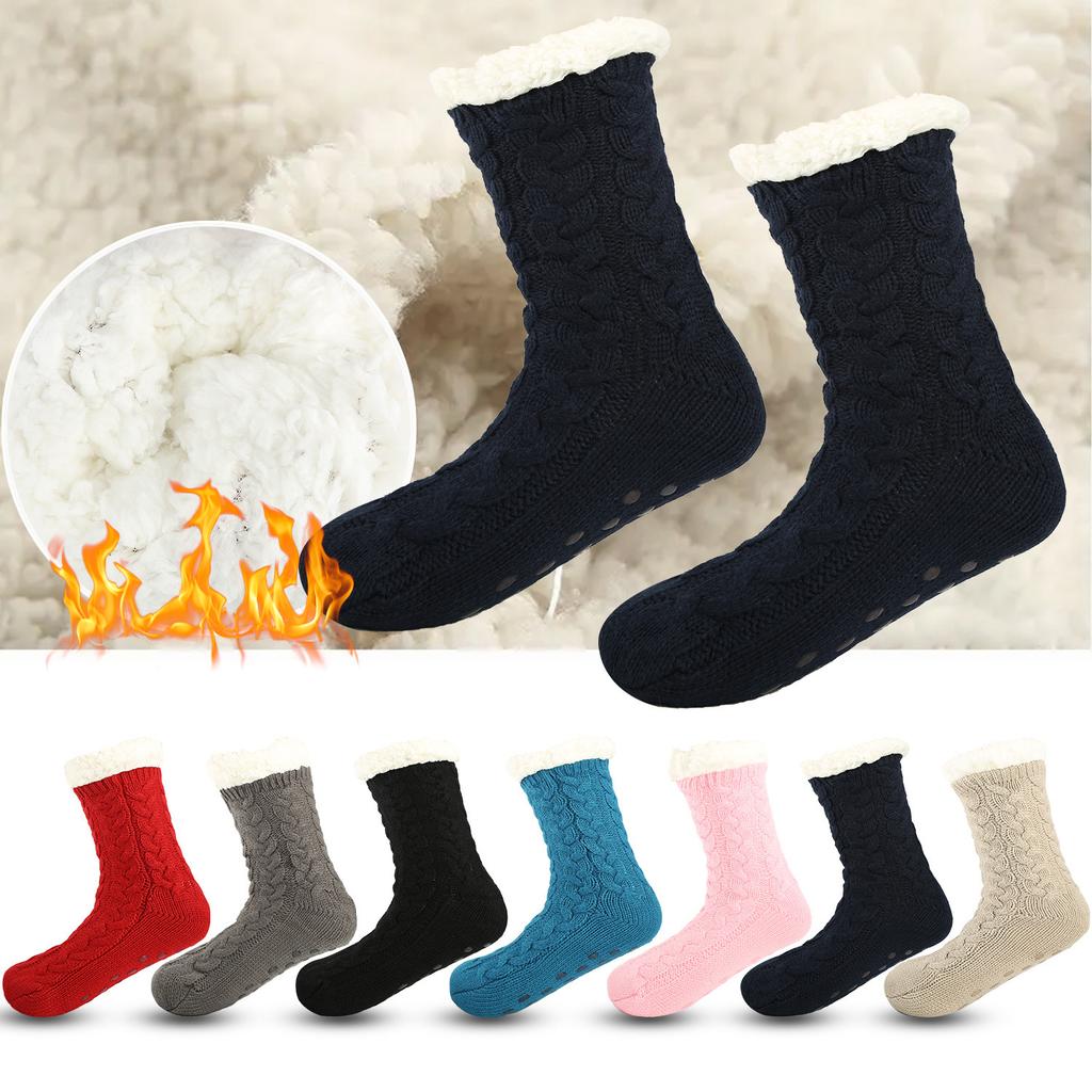 Fleece Non-slip Floor Socks Thickened Encrypted Floor Socks Non-slip Warm Sleeping Indoor Home Socks