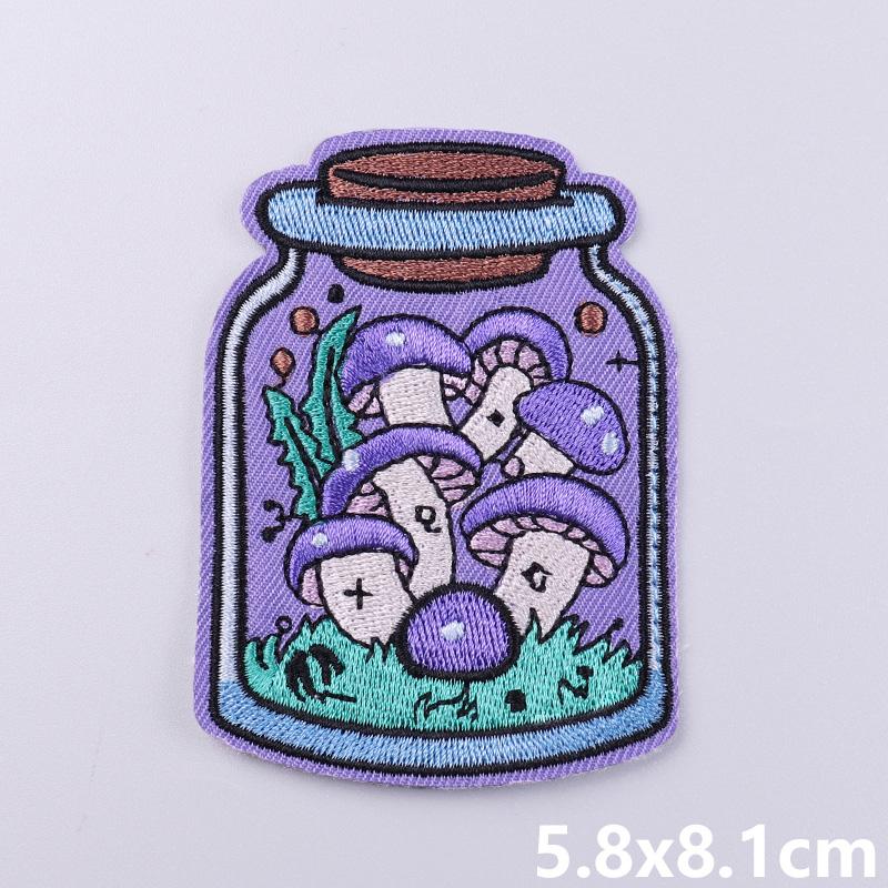 Outdoor Bergstickerei Aufnäher Aufbügler Aufnäher Für Kleidung Aufkleber Cartoon Pilz Applikation DIY Aufnäher Auf Kleidung Abzeichen