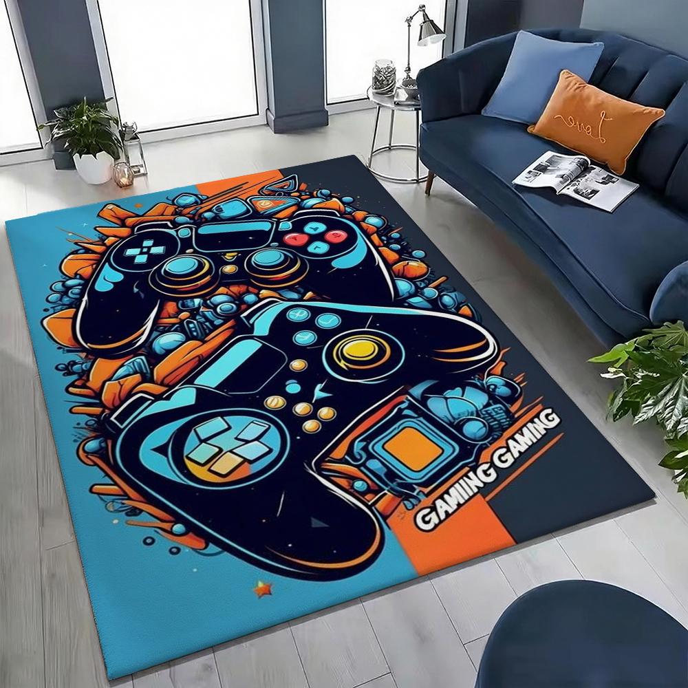 Colorful Game Controllers Patterned Rug Absorbent Nonslip Carpet For Bedroom Kitchen Bathroom Home Decor Halloween Gift