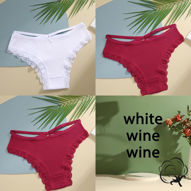 3 pezzi/set slip in cotone da donna mutandine a vita media biancheria intima sexy da donna mutandine con fiocco e spalline intimo comodo da donna