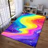 Rainbow Swirl Pattern Carpet for Living Room with Colorful Design Suitable for Use As an Anti-slip for Living Room Bedroom Sofas