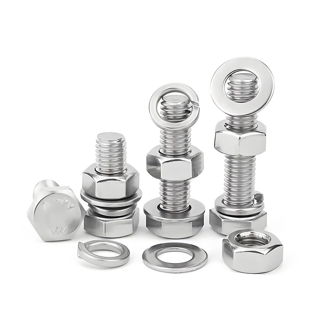 480-Piece 304 Stainless Steel Bolt & Nut Set, M4 M5 Hex Flange Hardware Kit with Washers - Rust-Resistant DIY Assortment