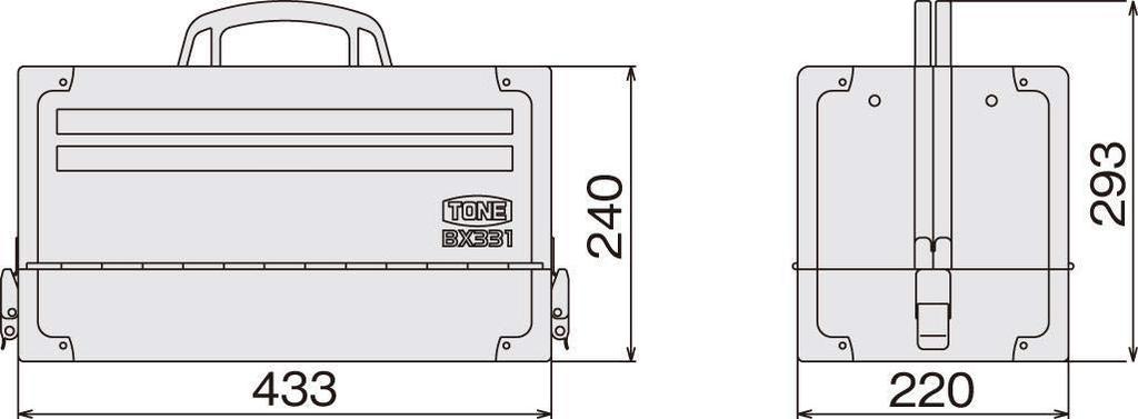 TONE Tool Case BX331X Red