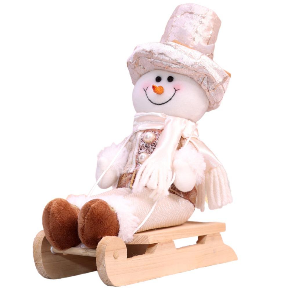 

Мультяшные санки сидячая кукла шампанское снеговик настольная кукла рождественские украшения праздничный декор Style B