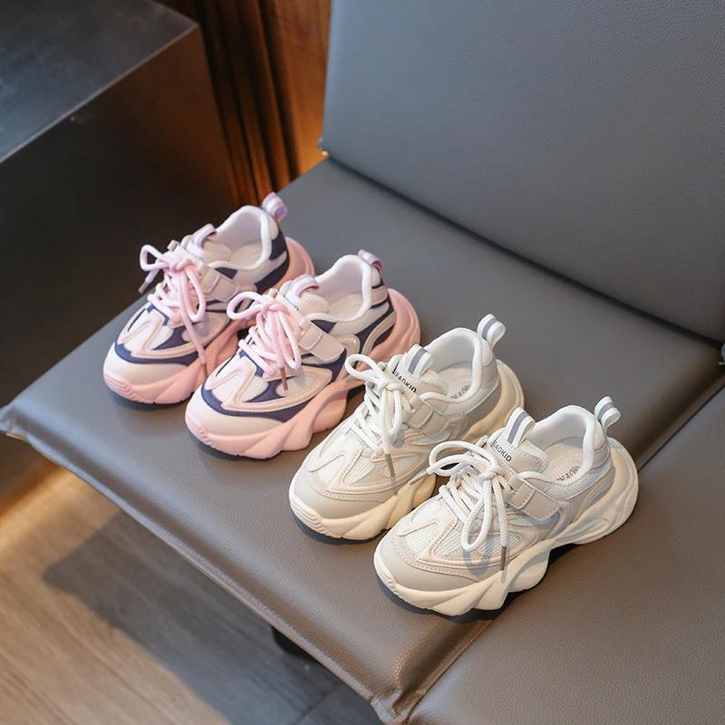 2024 Детские повседневные кроссовки для девочек Осень Новая мода Удобный корейский стиль — фото 3