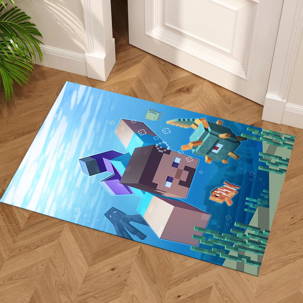 Minecraft Floor Mat Suitable for Dormitory Foyer Playrooms Dining Room Antislip Carpet Office home decor Luxury Gift for Birthday, Christmas, Wedding