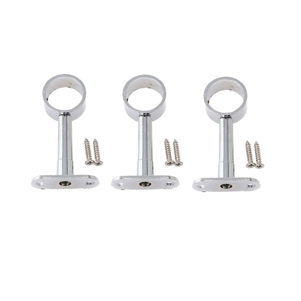 1 X Adjustable Centre Support Bracket For Wardrobe Rail Rod Socket, 25mm Dia Zinc Alloy Material, Bright Finish