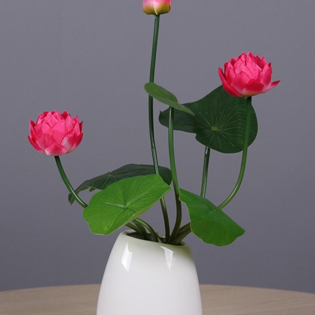 Ceramic Lotus Water Lily Ornament for TV Cabinet or Bar Counter Decor