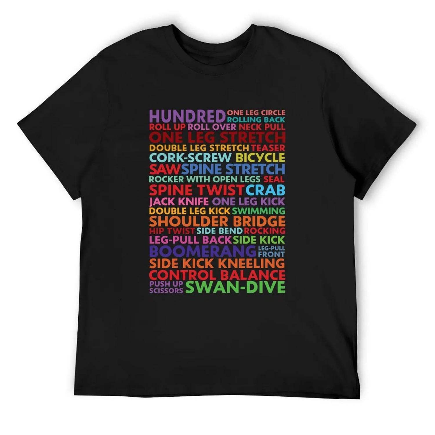 

Pilates Contrology Word Art in Colour T-Shirt sweat new edition Aesthetic clothing oversize t-shirts man sweat shirts, men XXXXXL чорний