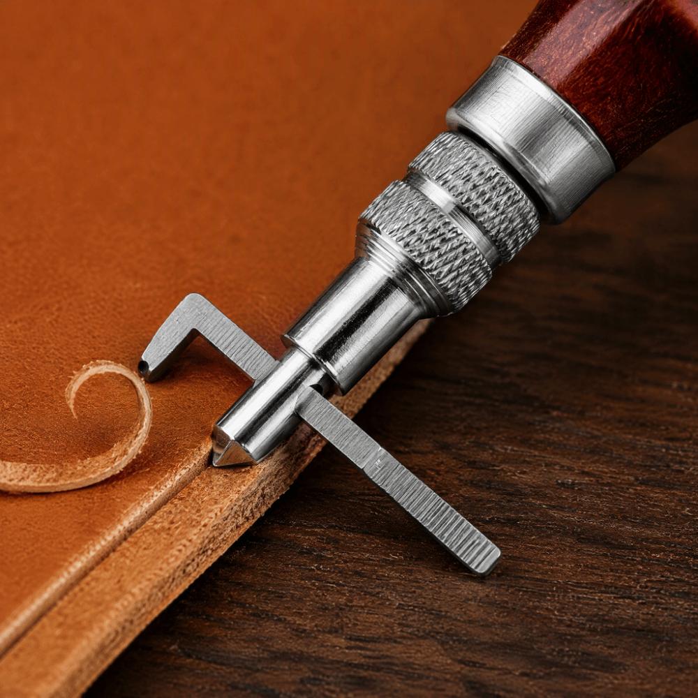 Adjustable Depth Leather Groover Tool Adjustable Groover Notcher Leatherworking Work