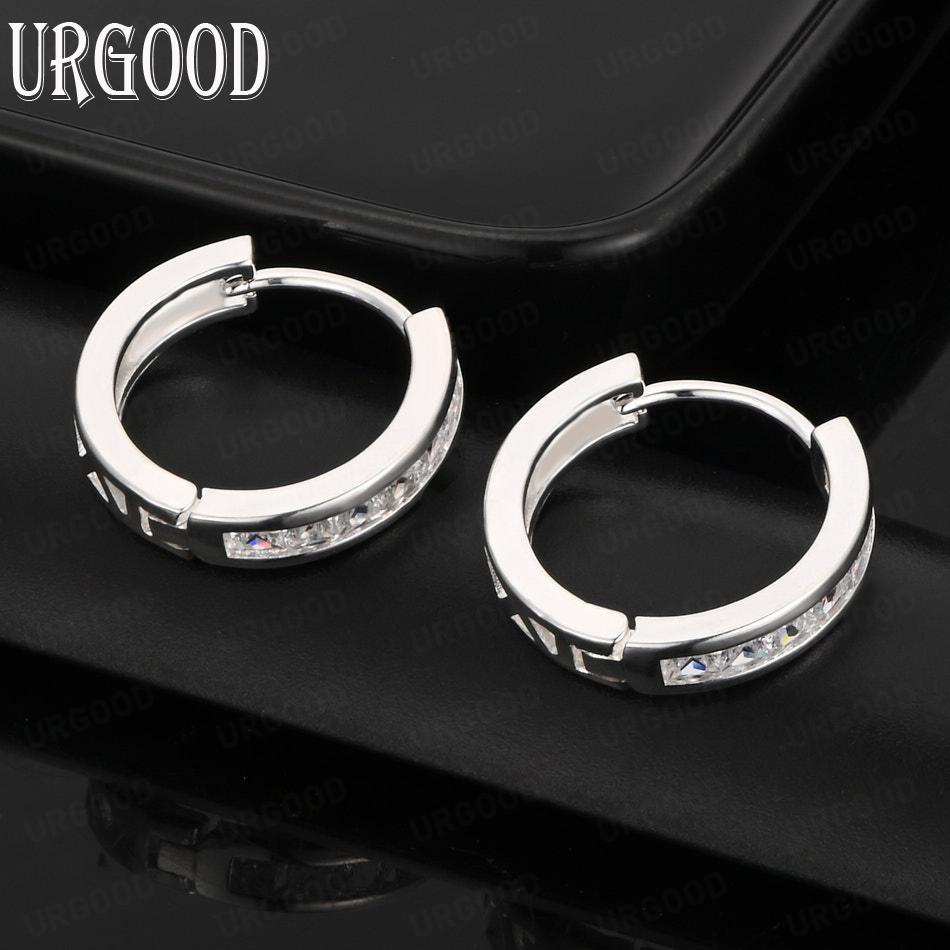 925 Sterling Silver AAA Zircon Hollow Triangle Earrings Fashion Wedding Jewelry