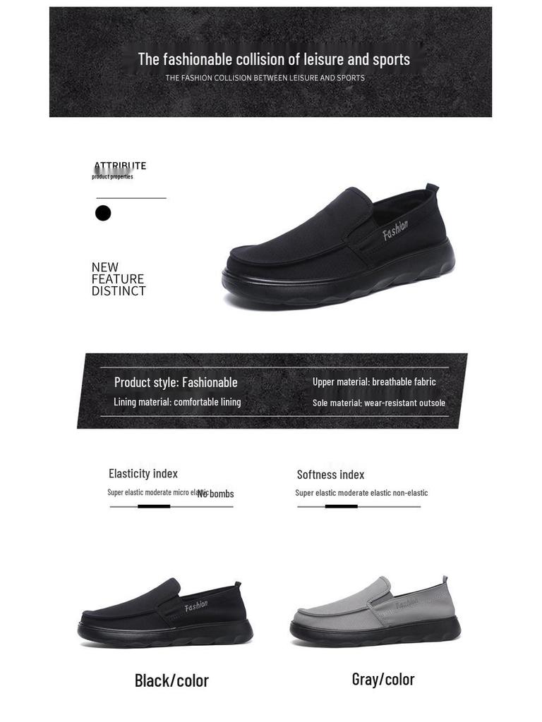 Men's 2025 Summer Slip-On Casual Polyurethane Walking Shoes