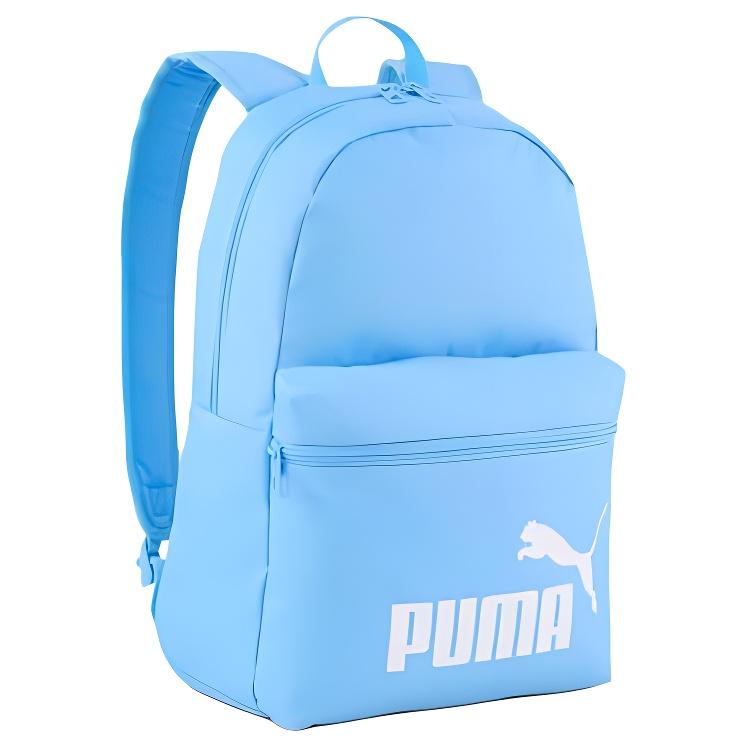 Puma Phase Fashion Brand Logo Print Polyester Backpack Unisex Backpack Light-Blue 091164-09 Light Blue