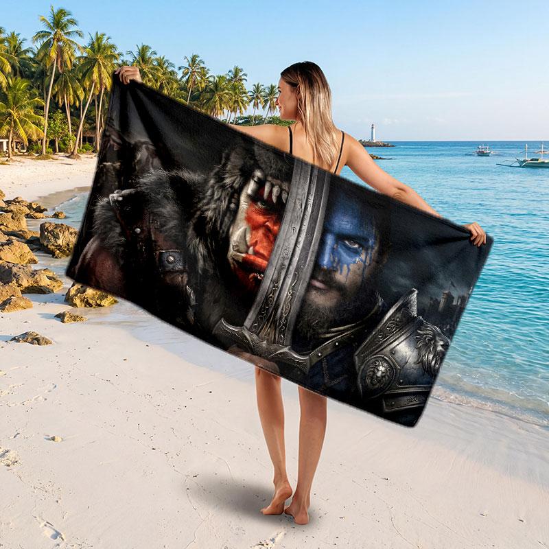 Large Beach TowelWorld of Warcraft Soft Absorbent Towel Beach Bath Home Use