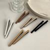 2pc Fashion Advanced Solid PU Hairpin Khaki Style Hair Side Clips for Girls Women Ladies Hair Accessories