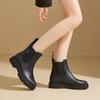Fashion Women Waterproof Boots Elastic Mouth Ankle Boots Mid Top Rain Shoes Non Slip Outdoor Indoor Chelsea Boot Wading Shoe