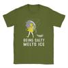 T Shirt Beach Vintage Being Salty Melts Ice Hippie T Shirts 100 Cotton Tee Shirt for Adult Y2K Retro Custom Short Sleeve Tees