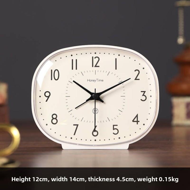 Mute Small Table Clock Household Vintage Desktop Decoration Bedroom Children's Students Creative Wake-up Device Desk Alarm Clock