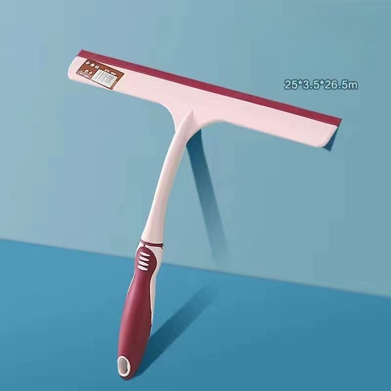 Glass Scraper, Window Cleaner, Household Window Cleaning Brush, Dining Table, Bathroom Wiper, Short Handle, Single-sided Glass Scraper, Net.