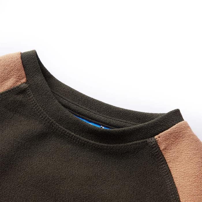 Sweatshirt pour enfants kaki foncé et camel 92/104/116/128/140