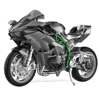 1/12 Surinkimo Versija H2R Lydinio Motociklo Modelis Diecasts & Žaislinis Metalinis Garsinis ir Šviesos Žaislai Automobilių Kolekcionuojami Daiktai Vaikų Dovanos