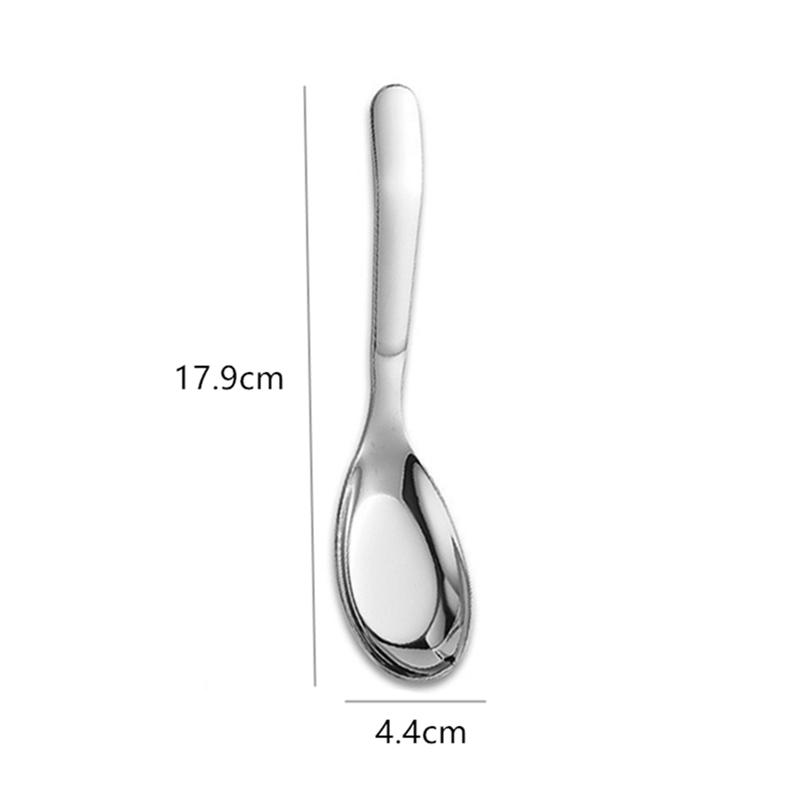 Creative Korean 316 Stainless Steel Spoon Household Flat-bottomed Teaspoons Thickened Deepened Tablespoons Utensil for Home