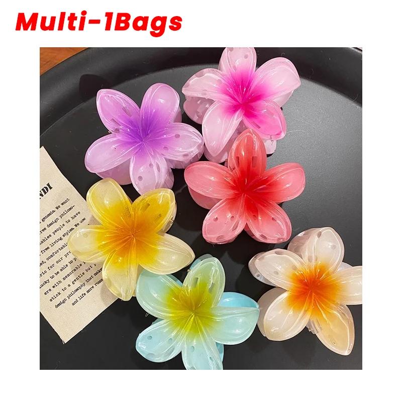 

Новые большие резинки для волос с цветком яйца, заколки для волос с цветами на затылке, заколки-акулы, аксессуары для волос Premium Feeling Seaside