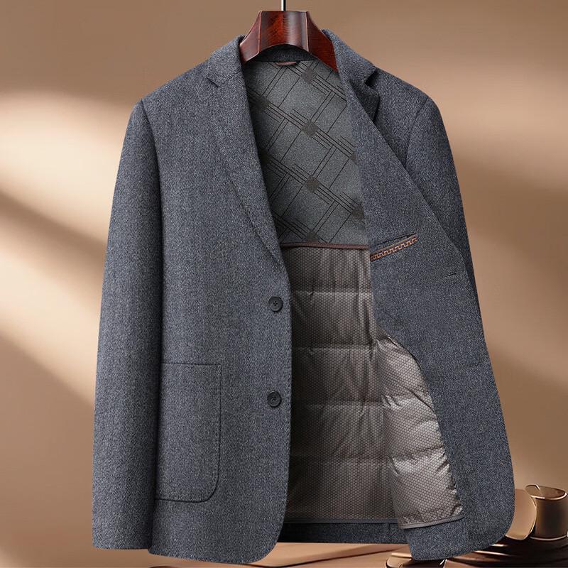 Pierre Cardin Men's Down-Lined Double-Faced Wool Blend Business Overcoat