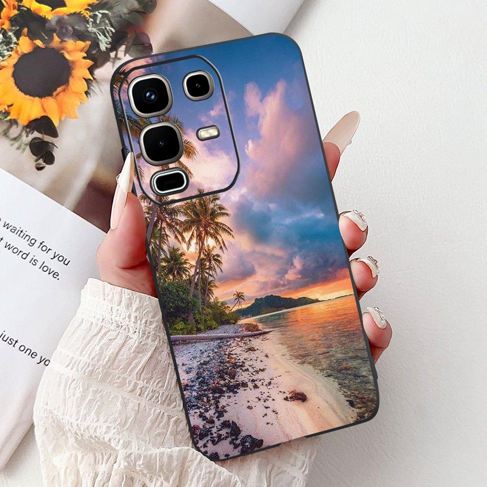 Per Infinix Note 50s X6870 Cover Posteriore Per Infinix Note 50s 5G Custodia Silicone Moda Lusso Fiori Gatto Carino Dipinto Divertente Paraurti