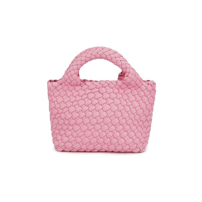 Handwoven Mini Tote Bag Women Crossbody Or Handheld PU Leather Lightweight Daily Use In 11 Colors