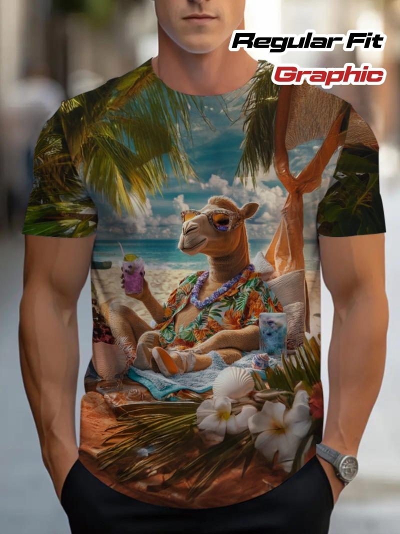 Men s Tropical Camel T-Shirt S