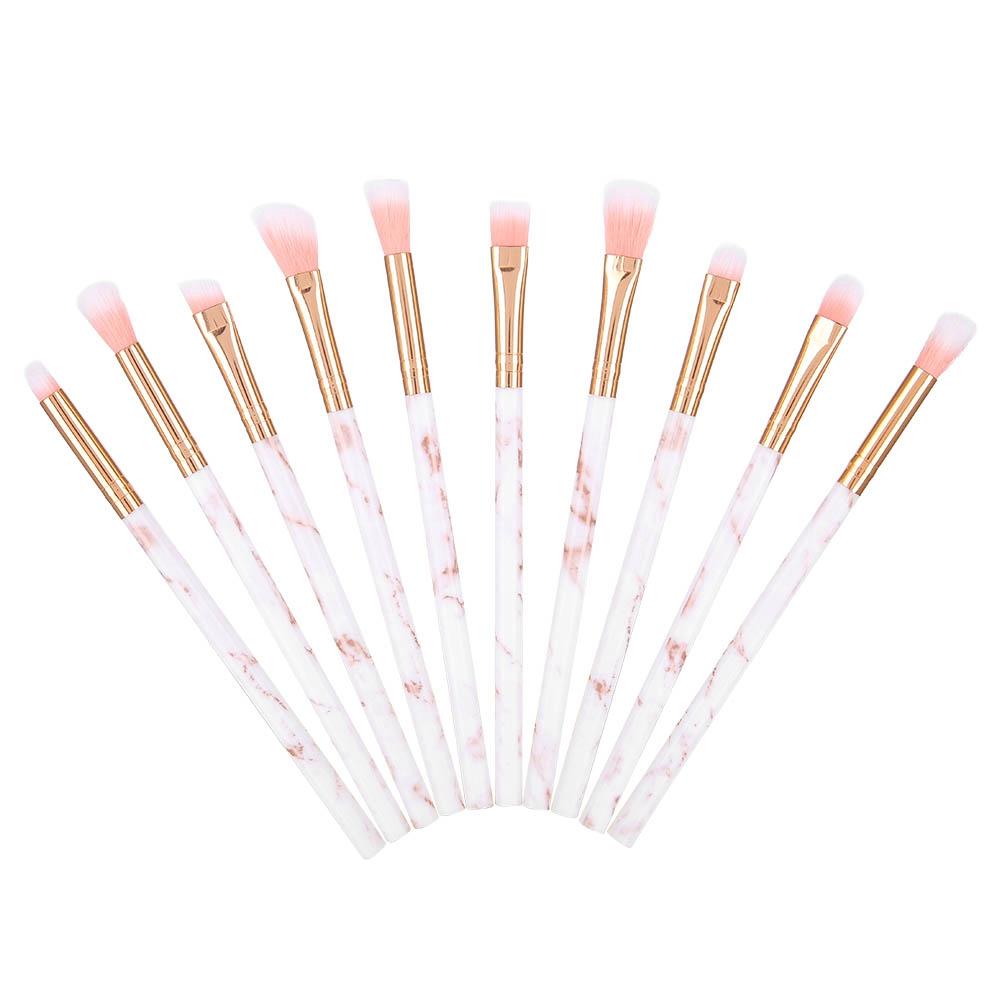 

10Pcs Marble Cosmetic Makeup Brush Eye Shadow Brushes Set Kit Makeup Tool(Gold)