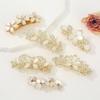 Korean Style Fresh Cat's Eye Stone Hair Clip - New Floral Half Updo Clip for Women
