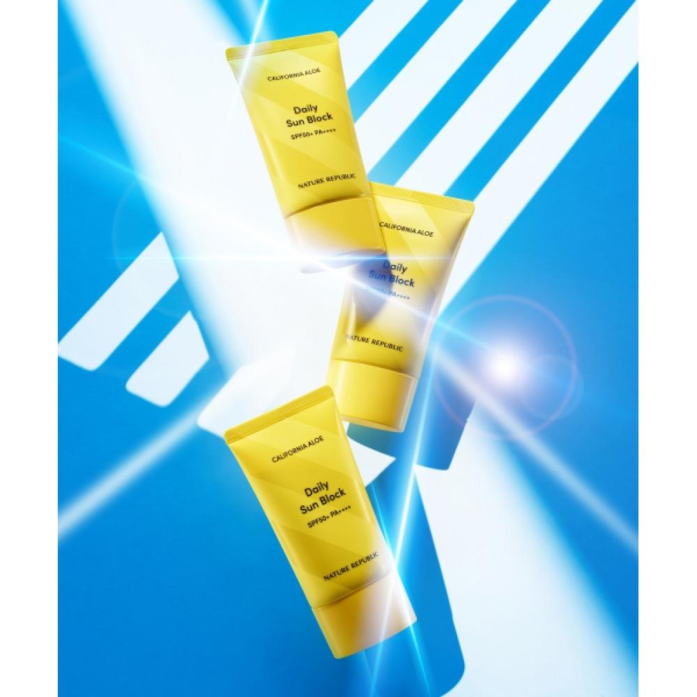 Nature Republic [3 Pack] California Aloe Daily Sun Block Spf50+ Pa++++ Single option PK2210
