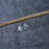 Genuine Raw Moonstone Earrings Raw Gemstone Earrings for Her Sterling Silver Earrings Healing Crystal Dangle Handmade Small Earrings