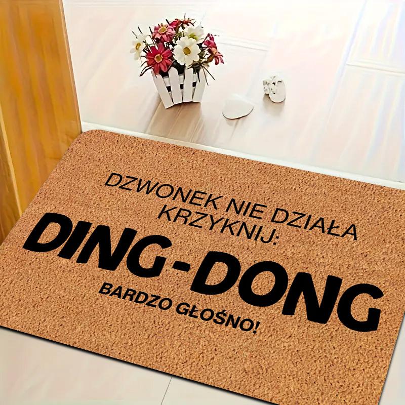 Funny Polish Text Doormat, Non-Slip Entryway Rug, Durable Washable Floor Mat for Home and Patio Decor 40x60cm