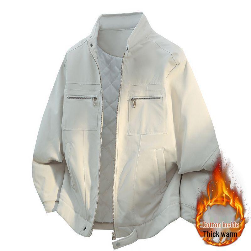 

Teen 2026 Stand-up Collar Winter Retro Motorcycle Workwear Jacket 4XL 190-210 jin