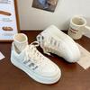 Small height increase small white shoes women's spring 2025 new thick-soled muffin board shoes versatile student casual shoes