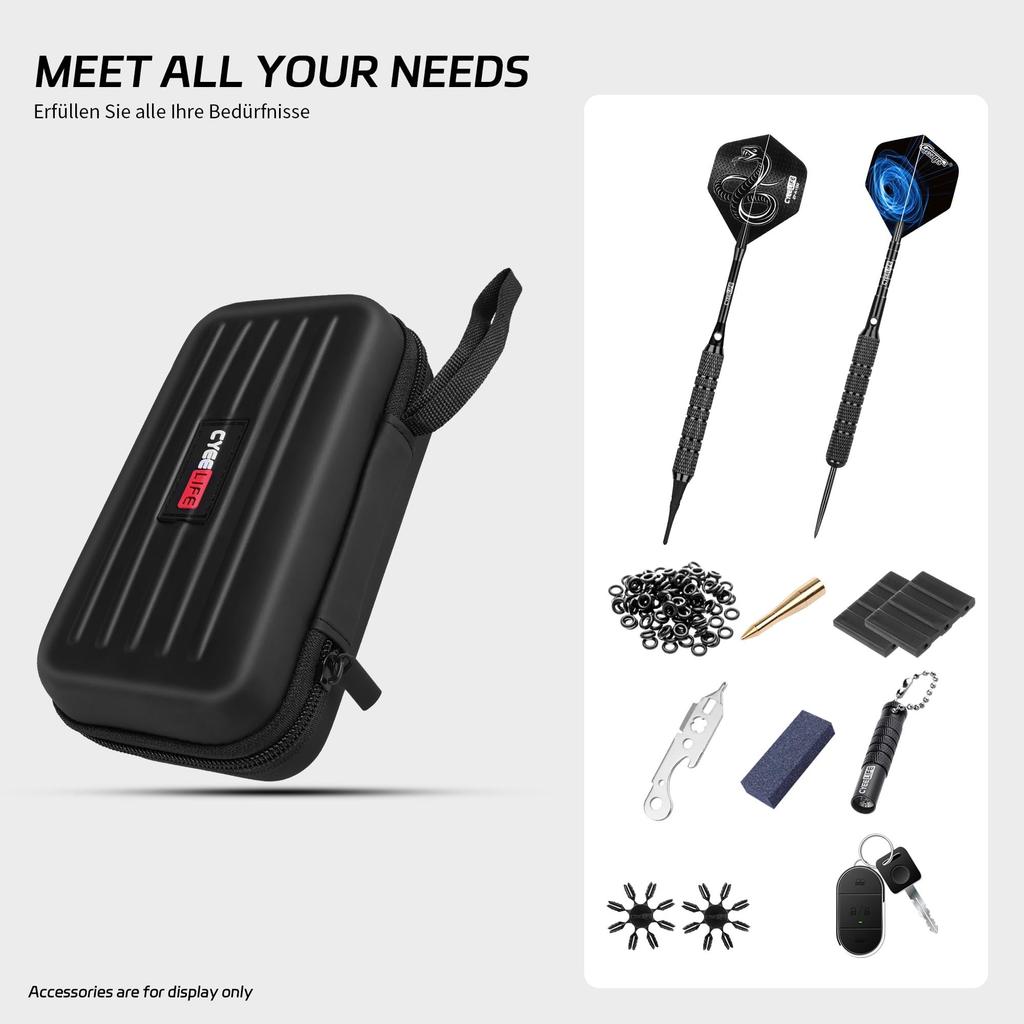 CyeeLife Dart Bag protects your darts and soft-tip darts and provides multiple pockets for your darts and other dart accessories