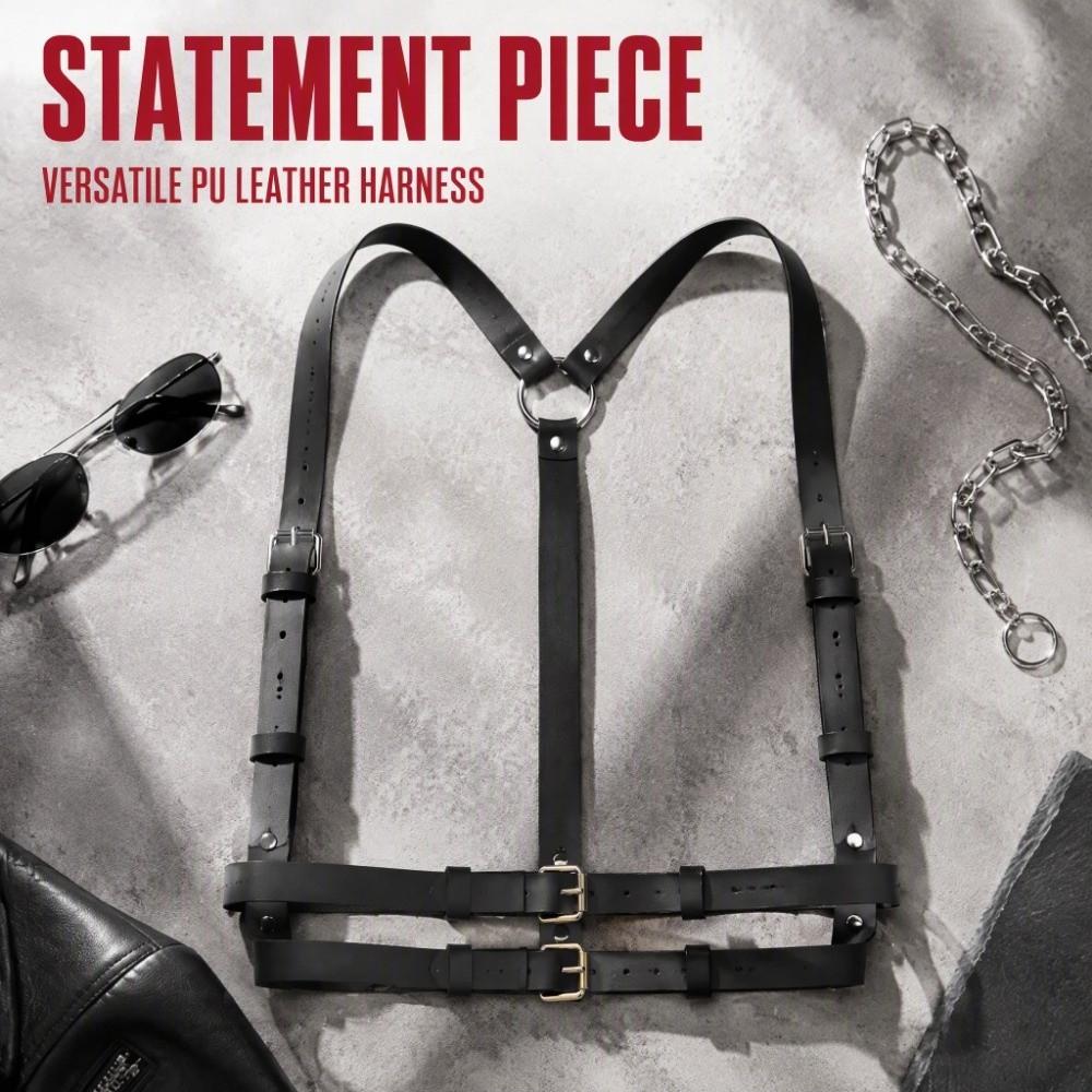 Punk Women's Waist Chain Y2K Style Chest Waist Harness Unisex Body Bondage Waist Strap Party