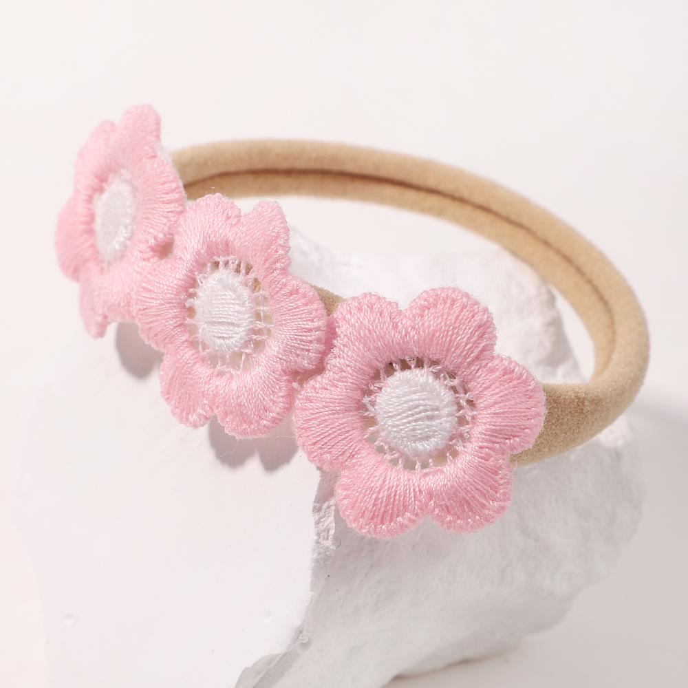Cute Flowers Headband for Baby Girls Elastic Soft Newborns Butterfly Bows Hair Band Infant Hair Accessories