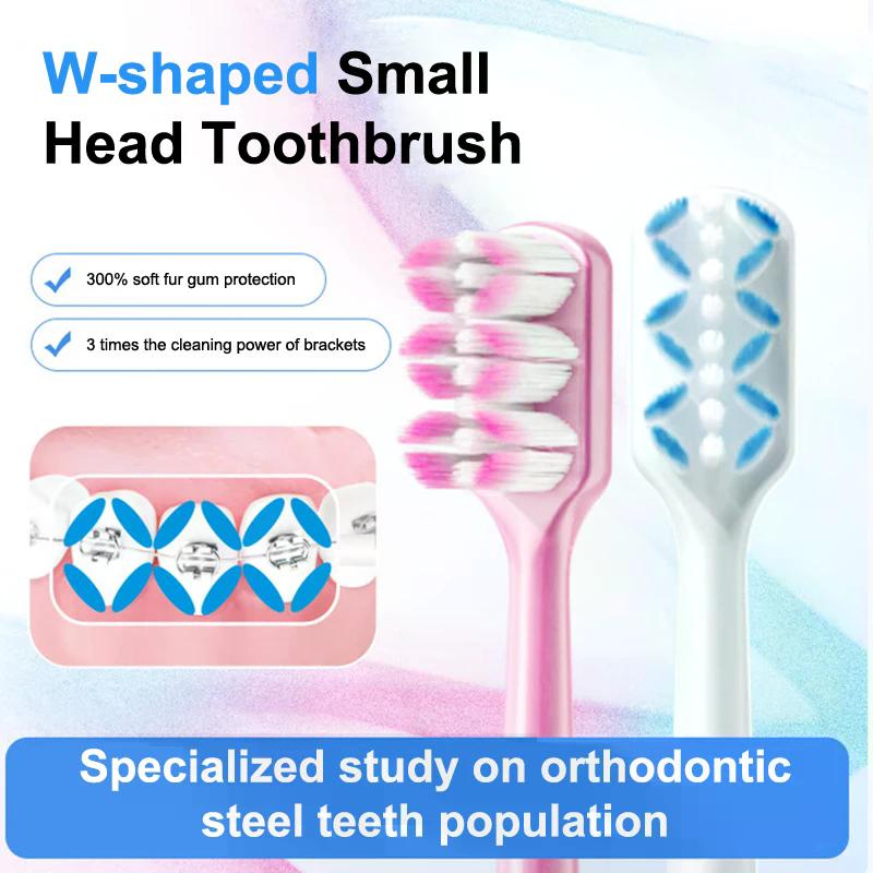 1/3 PCS Ultra-fine Soft Waves Head Manual Toothbrush Soft Fiber Deep Cleaning Toothbrush Portable Household Travel Cleaning