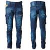 Workle Eyes Frontier Stretch 3D Cargo Pants, All-Season Denim Bottoms, Casual Workwear, 7262 (11. Indigo Blue, 88cm)