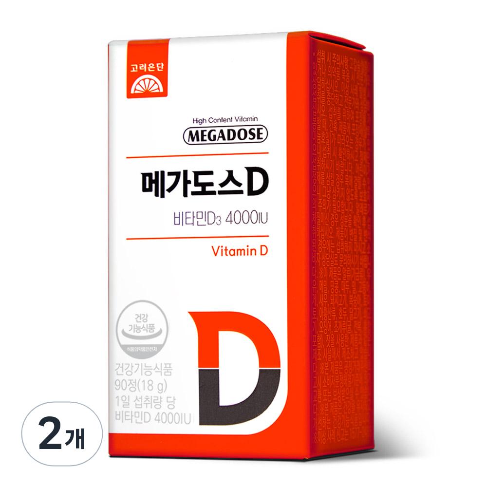 Koryo Eundan Megadose D Vitamin D3 4000IU 18g 90 Tablets 2 pcs