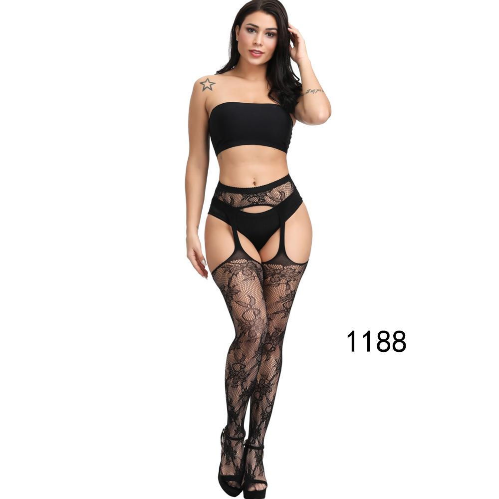 Direct sales new erotic underwear sexual fun stockings long anti-strip black seduction mesh stockings