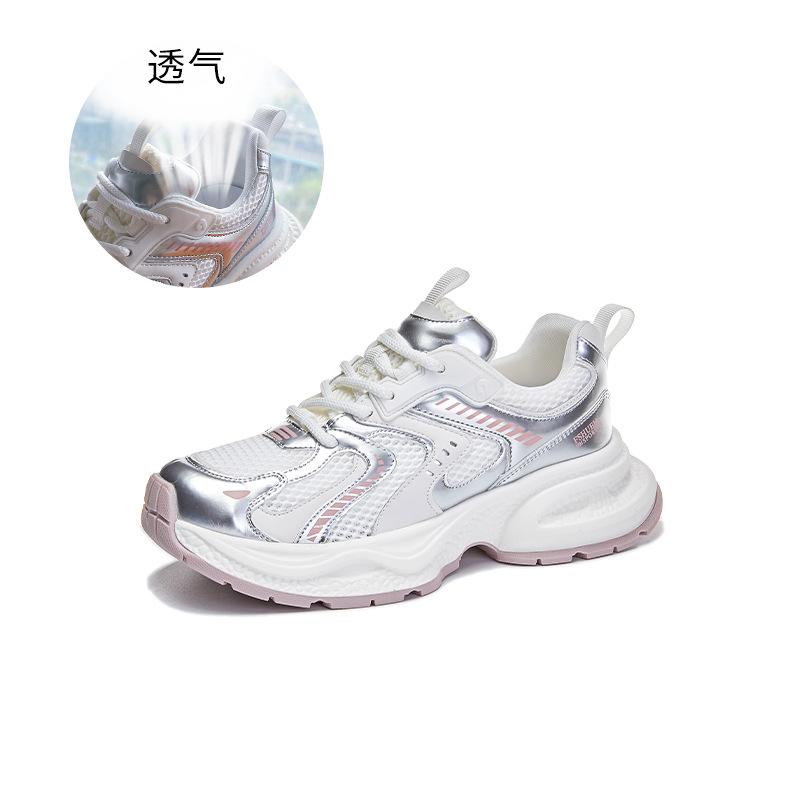 Suction film bottom dad shoes women 2025 summer new shoes women high value thick sole breathable sports shoes casual women