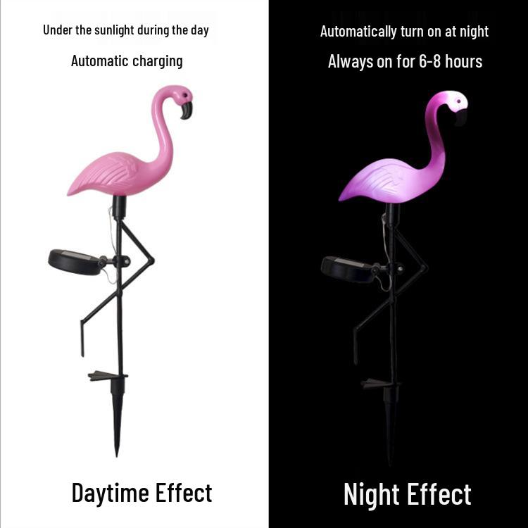 LED Solar Flamingo Garden Light - Outdoor Decorative Stake for Courtyard
