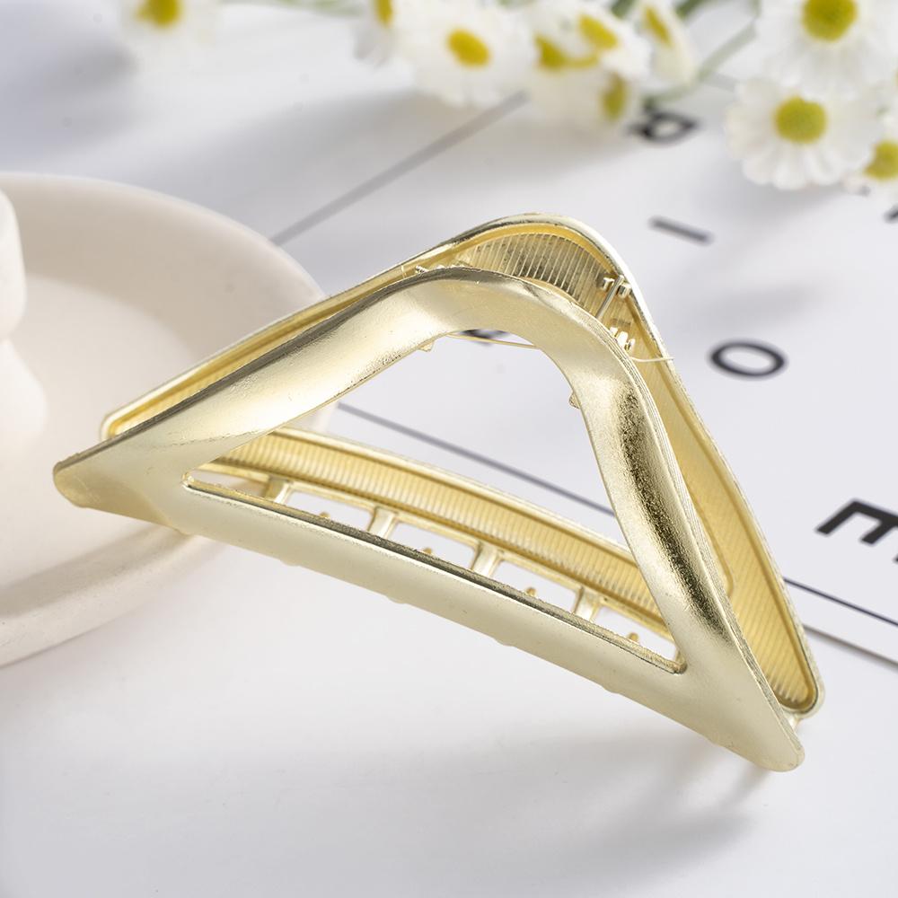 

Простая заколка-краб для волос из сплава, металлическая треугольная/волнистая, зажим-краб, задняя часть заколки-автомат, пучок волос, жемчужная повязка на голову, аксессуары для волос