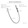 Punk Hip Hop Metal Waist Chain Leather Keychain - Unisex Edgy Belt For Rave Festival Streetwear