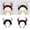 Unique Devilish Horns Headband Comfortable Cosplay Headdress for Masquerade Party and Role Playing Enthusiasts